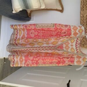 Johnny Was Pink and Orange Tunic